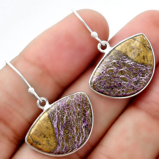 Natural Purpurite - South Africa Earrings E-1001 SDE54953