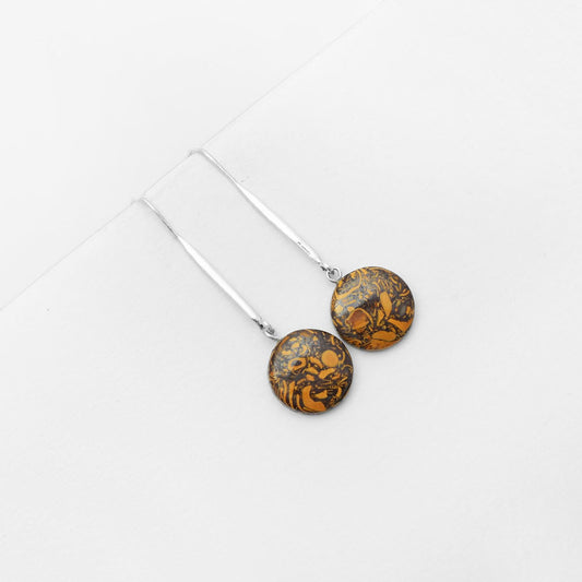 Natural Coquina Fossil Jasper India Earrings E-1095 SDE55532