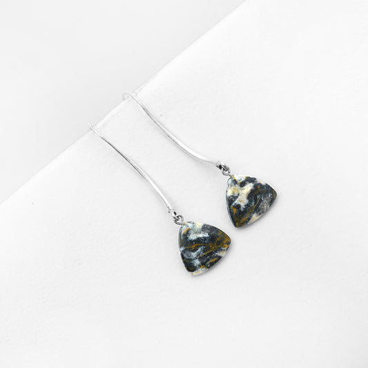 Natural Indian Blanket Jasper Earrings E-1095 SDE55598