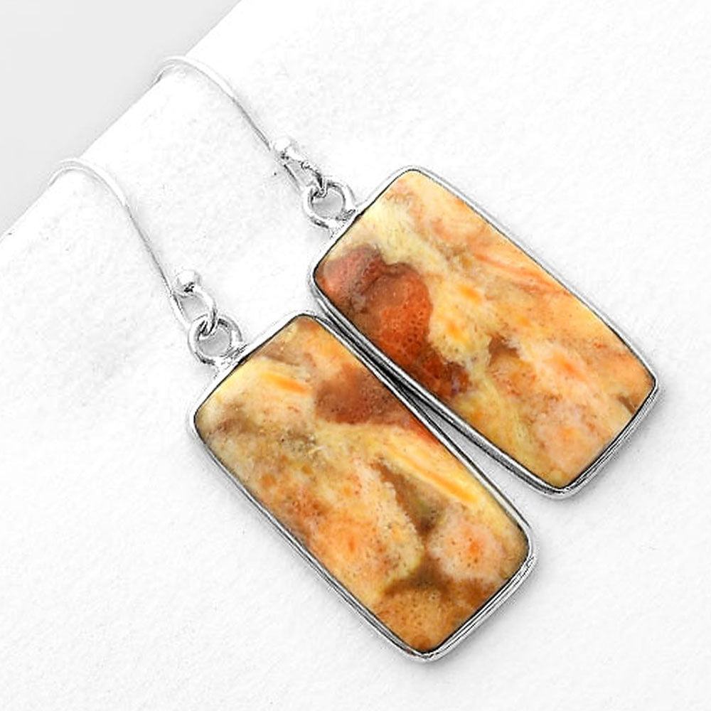 Natural Coral Jasper Earrings E-1001 SDE56406