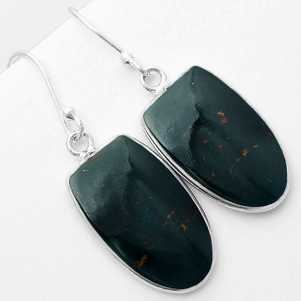 Natural Blood Stone - India Earrings E-1001 SDE57239
