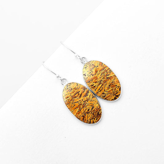 Natural Coquina Fossil Jasper India Earrings E-1001 SDE57414