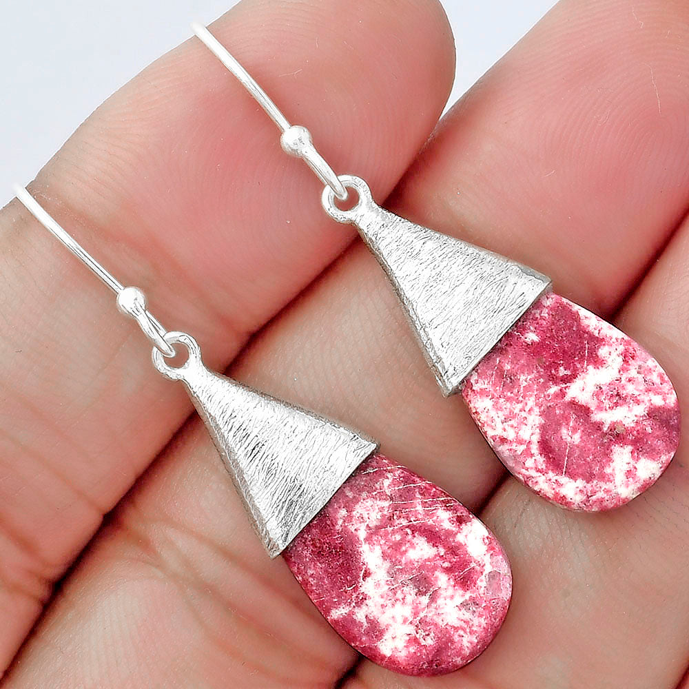 Natural Pink Thulite - Norway Earrings E-1083 SDE58856