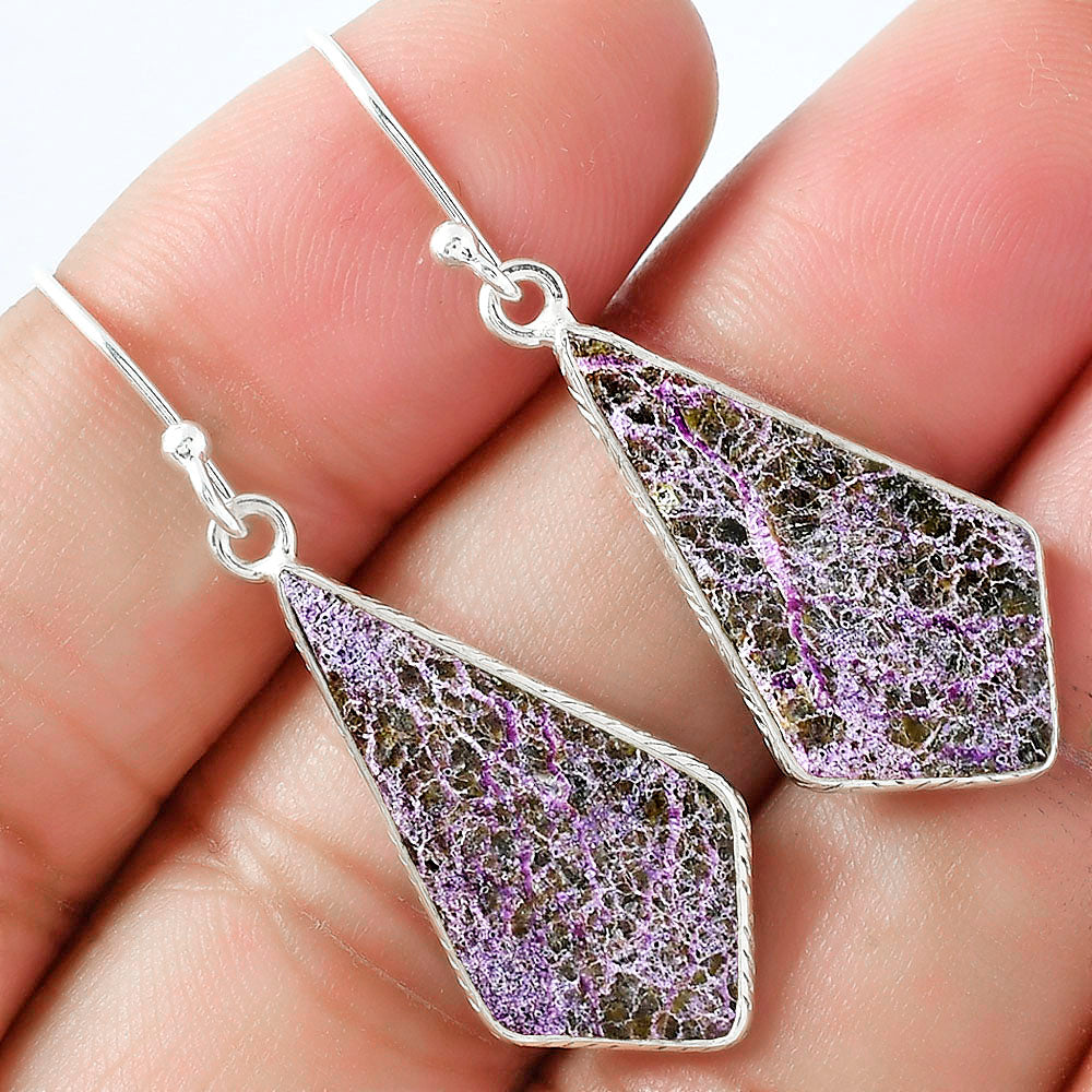 Natural Purpurite - South Africa Earrings E-1001 SDE59407