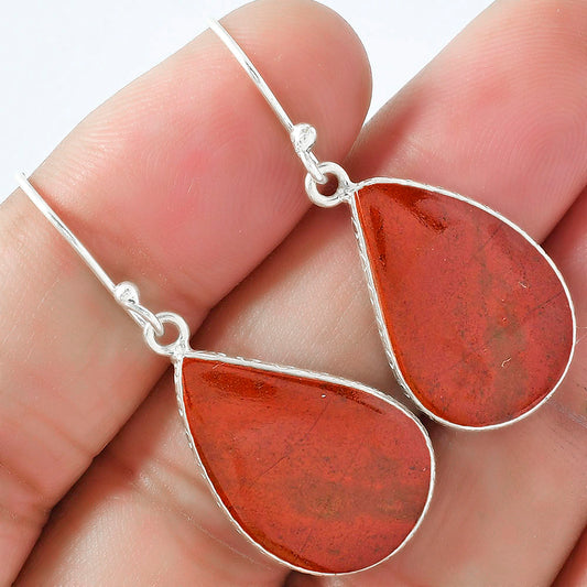 Natural Red Moss Agate Earrings E-1001 SDE59412