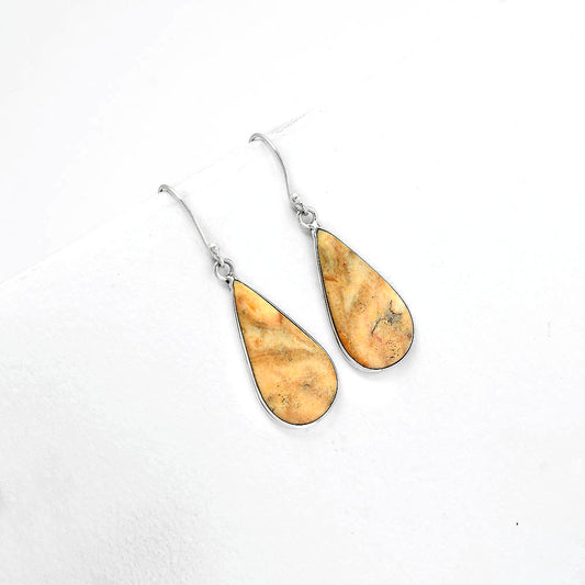Natural Coral Jasper Earrings E-1001 SDE61374