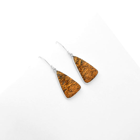 Natural Coquina Fossil Jasper India Earrings E-1001 SDE62462