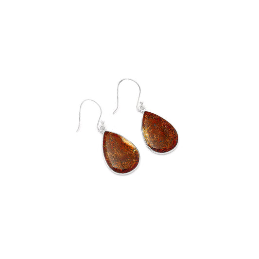 Natural Red Moss Agate Earrings E-1001 SDE62987