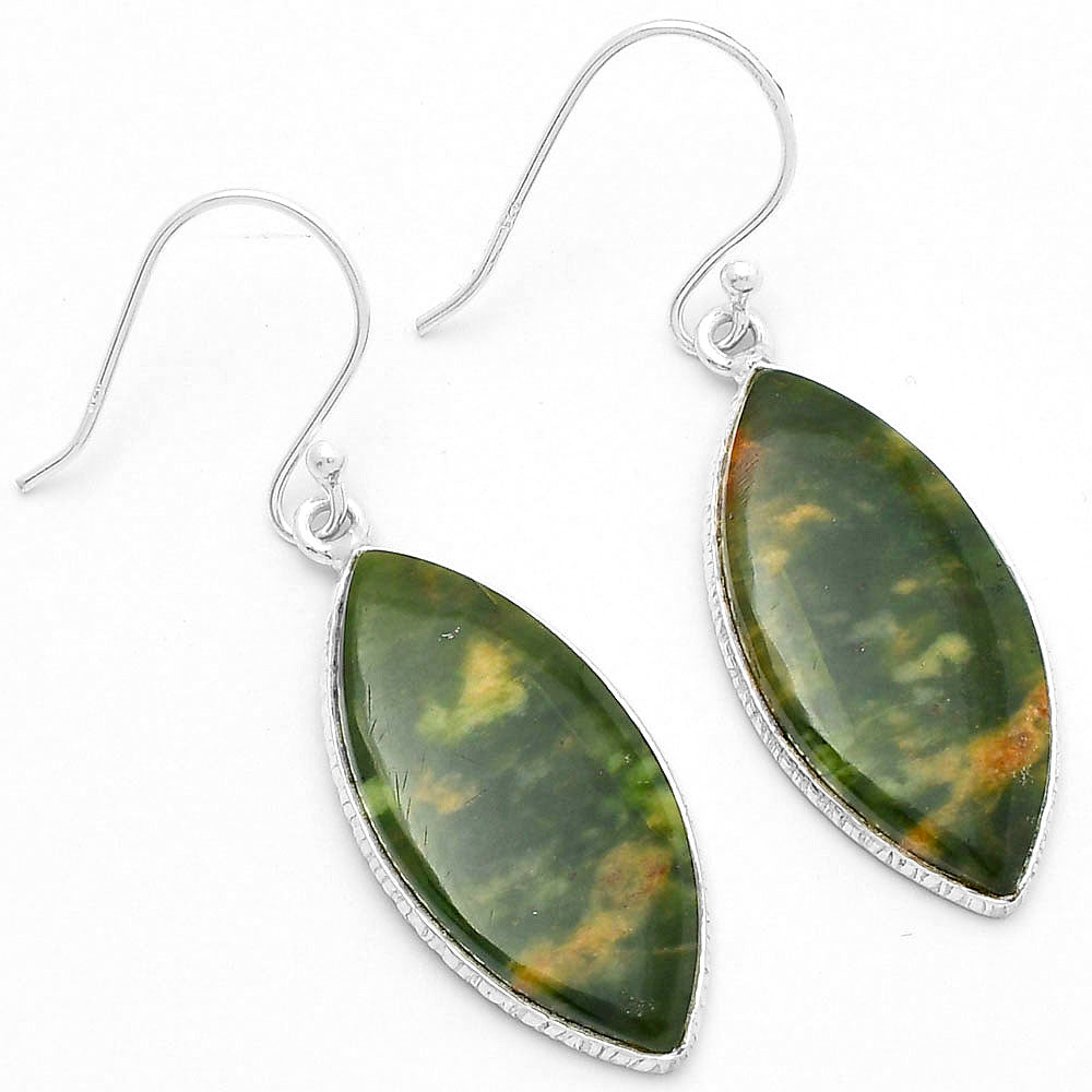 Natural Chrome Chalcedony Earrings E-1001 SDE63483