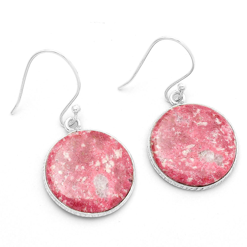 Natural Pink Thulite - Norway Earrings E-1001 SDE63602