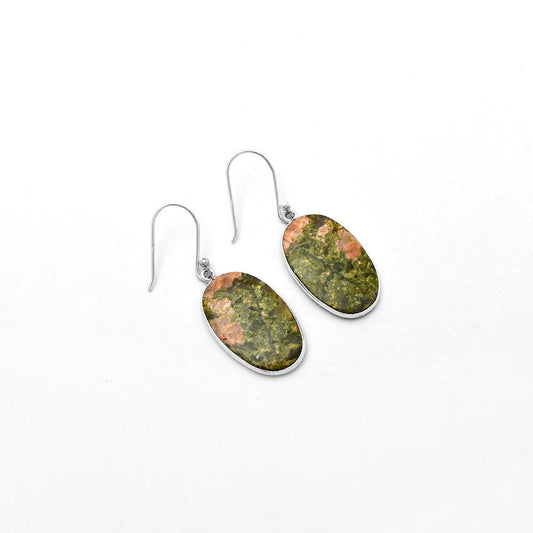 Natural Unakite Earrings E-1001 SDE64593