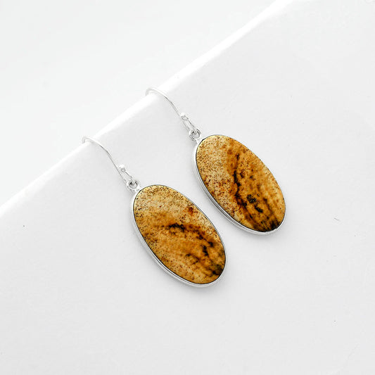 Natural Picture Jasper Earrings E-1001 SDE65934