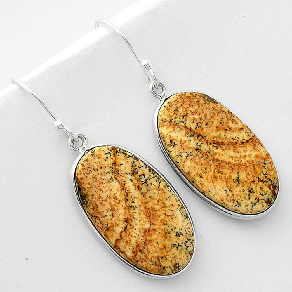 Natural Picture Jasper Earrings E-1001 SDE66016