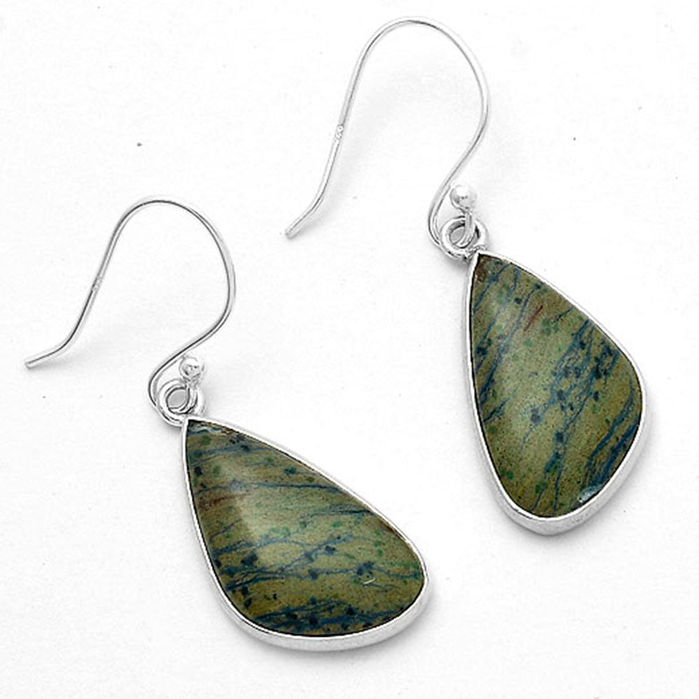 Natural Cyber Web Chrysocolla Stone Earrings E-1001 SDE66600