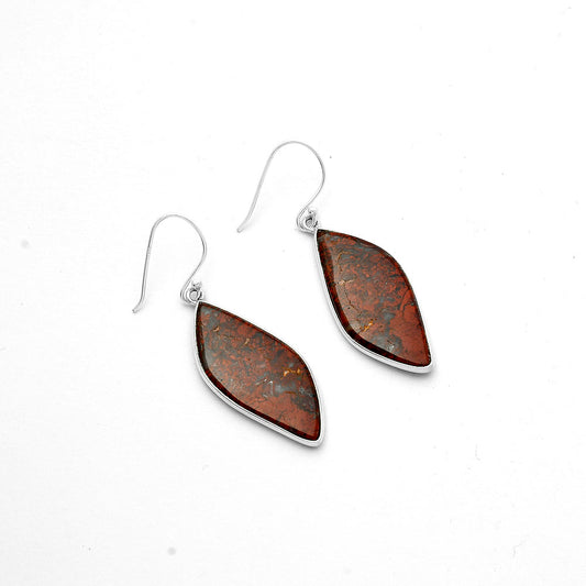 Natural Red Moss Agate Earrings E-1001 SDE66659
