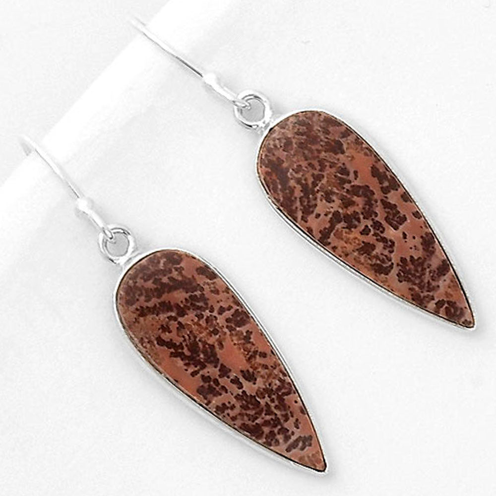 Natural Coffee Bean Jasper Earrings E-1001 SDE66804