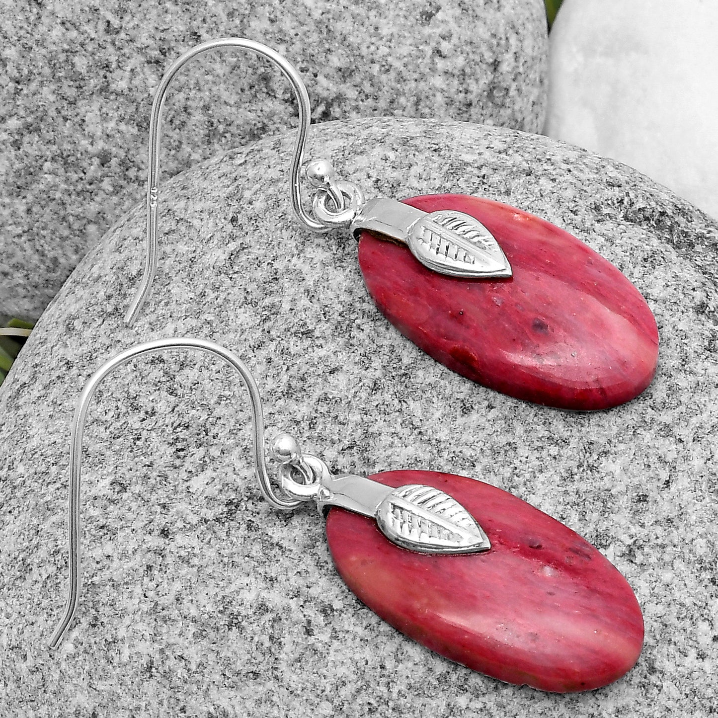 Natural Pink Tulip Quartz Earrings E-1137 SDE67208