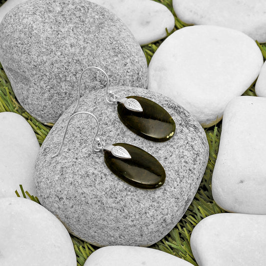 Natural Chrome Chalcedony Earrings E-1137 SDE67224