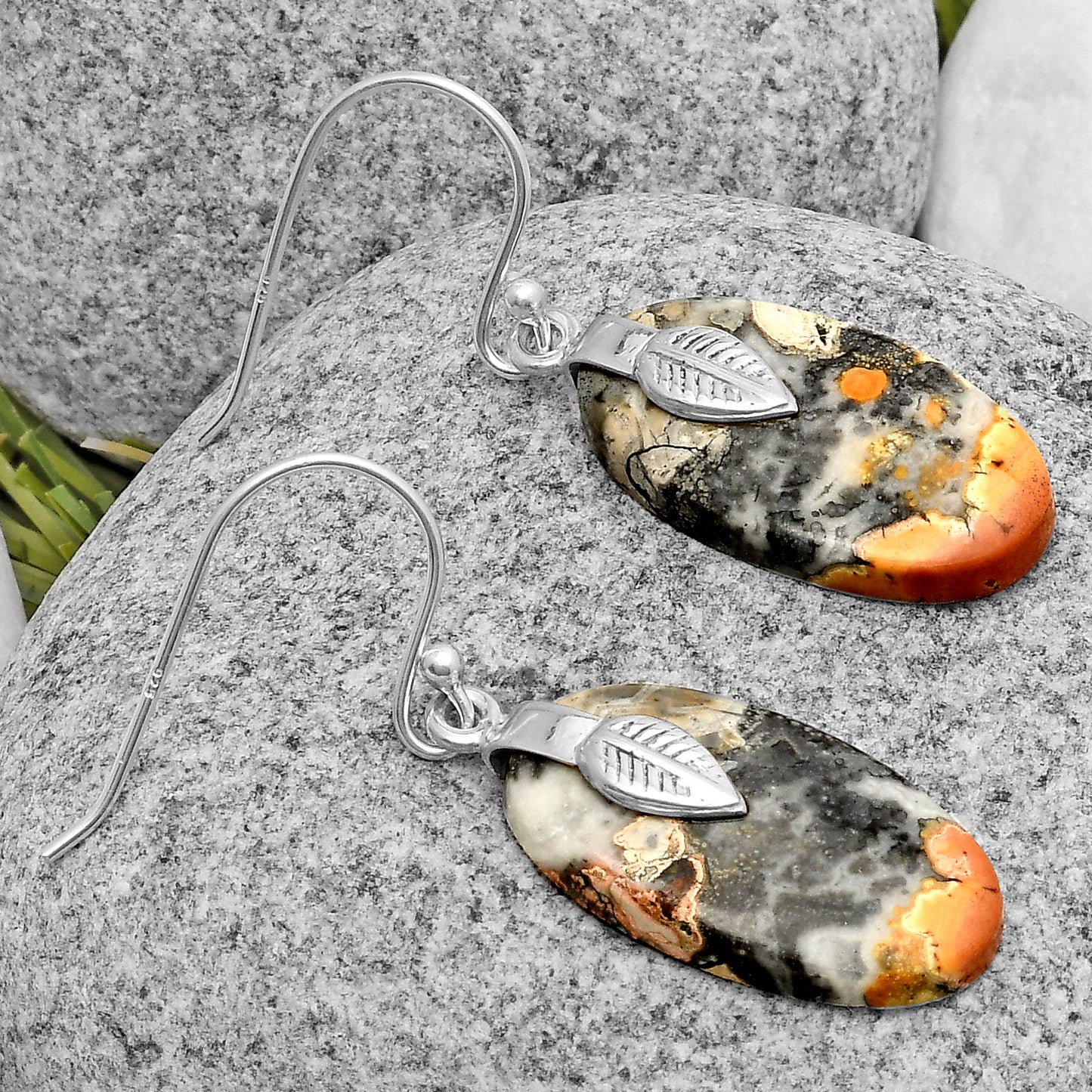 Natural Maligano Jasper - Indonesia Earrings E-1137 SDE67228