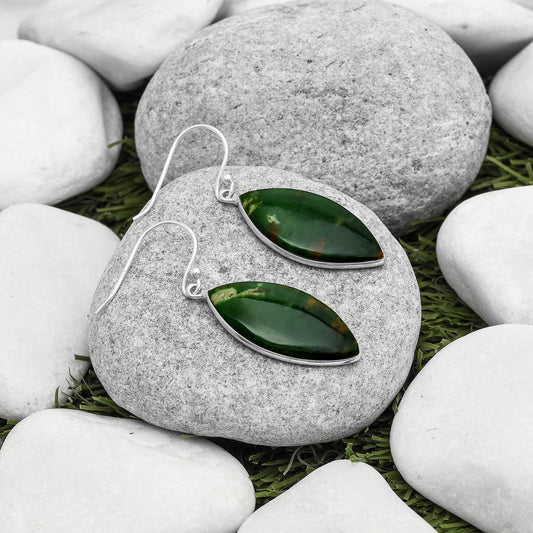 Natural Chrome Chalcedony Earrings E-1001 SDE67349