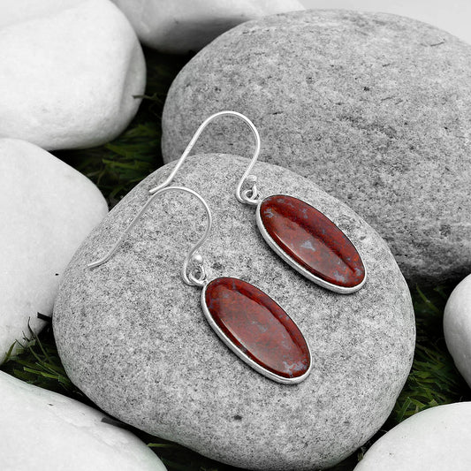 Natural Texas Moss Agate Earrings E-1001 SDE67514