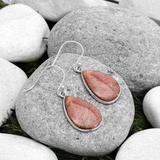 Natural Pink Tulip Quartz Earrings E-1001 SDE67617