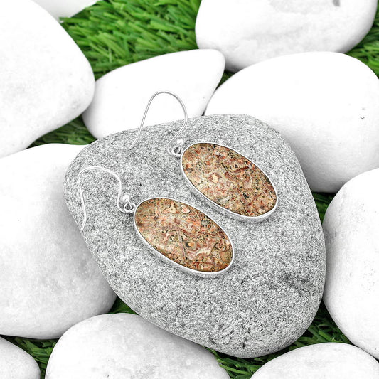 Natural Leopard Skin Jasper Earrings E-1001 SDE68699