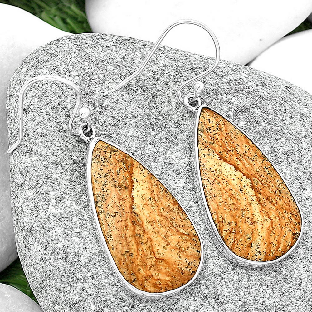 Natural Picture Jasper Earrings E-1001 SDE68756