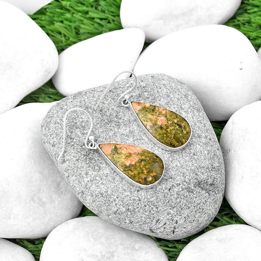 Natural Unakite Earrings E-1001 SDE68771