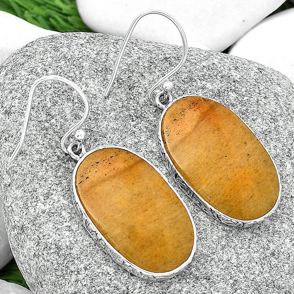 Natural Honey Aragonite Earrings E-1001 SDE68801