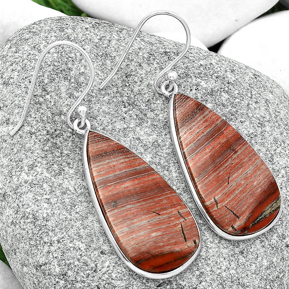Natural Snake Skin Jasper Earrings E-1001 SDE68915
