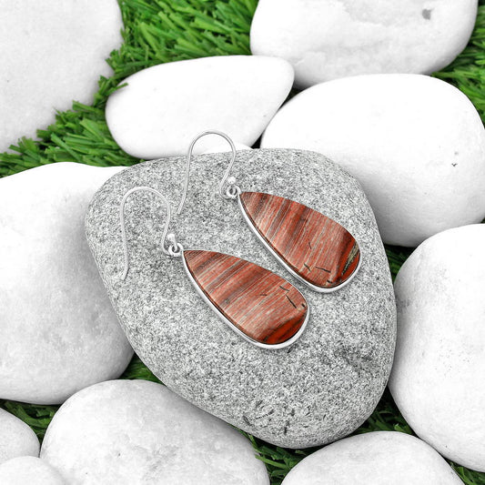 Natural Snake Skin Jasper Earrings E-1001 SDE68915