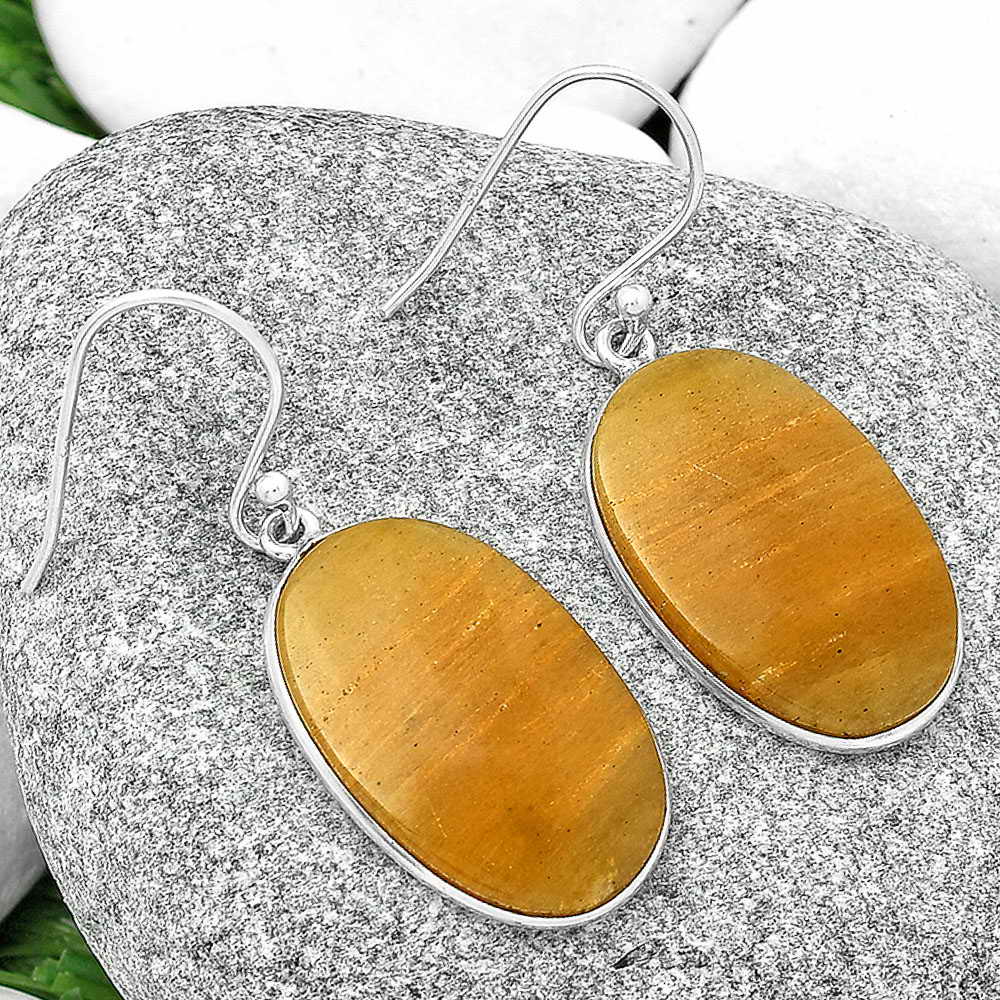 Natural Honey Aragonite Earrings E-1001 SDE69142