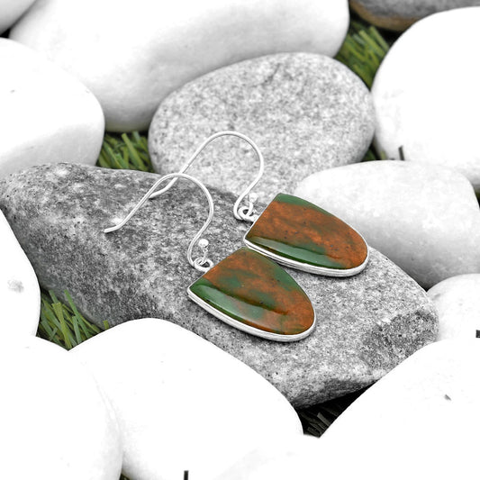 Natural Chrome Chalcedony Earrings E-1001 SDE69527