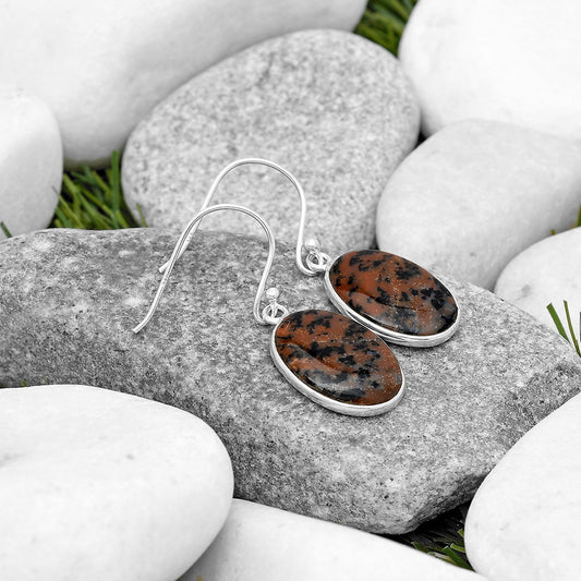 Natural Russian Honey Dendrite Opal Earrings E-1001 SDE69771