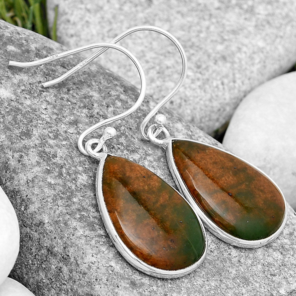 Natural Chrome Chalcedony Earrings E-1001 SDE69879