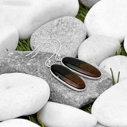 Natural Chrome Chalcedony Earrings E-1001 SDE69943