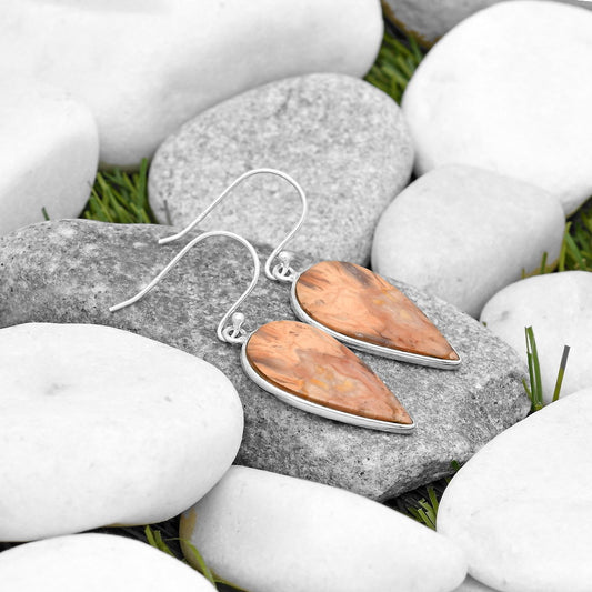 Natural Imperial Dedise Jasper Earrings E-1001 SDE69995