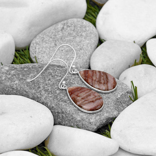 Natural Imperial Dedise Jasper Earrings E-1001 SDE70063