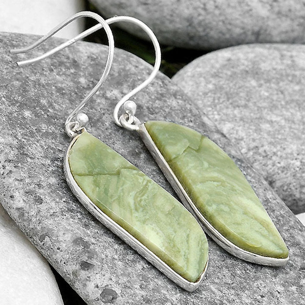Natural Serpentine Earrings E-1001 SDE70368