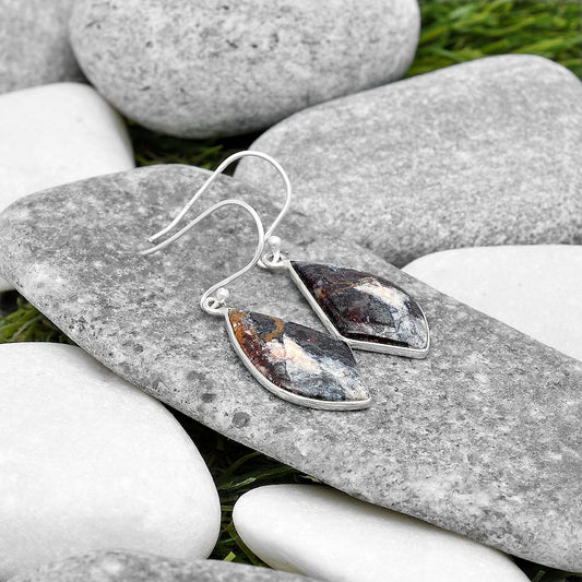 Natural Indian Blanket Jasper Earrings E-1001 SDE70406