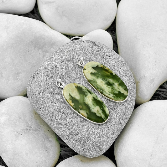 Natural Serpentine Earrings E-1001 SDE70451
