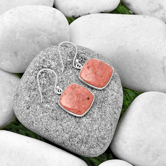 Natural Pink Tulip Quartz Earrings E-1001 SDE71216