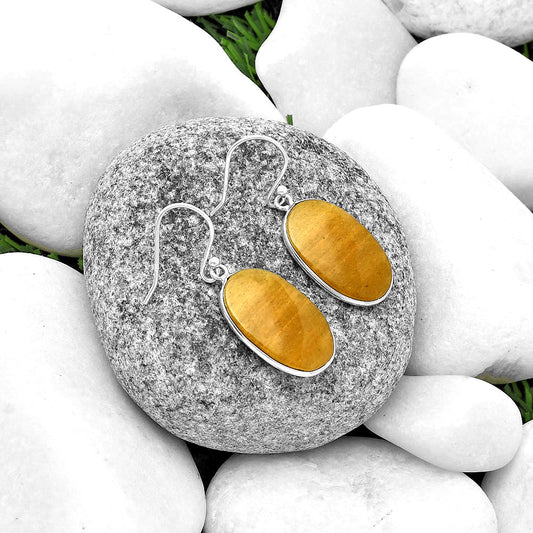 Natural Honey Aragonite Earrings E-1001 SDE74759