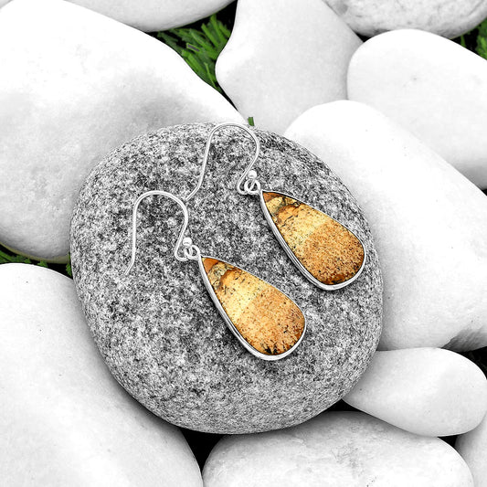 Natural Picture Jasper Earrings E-1001 SDE74824