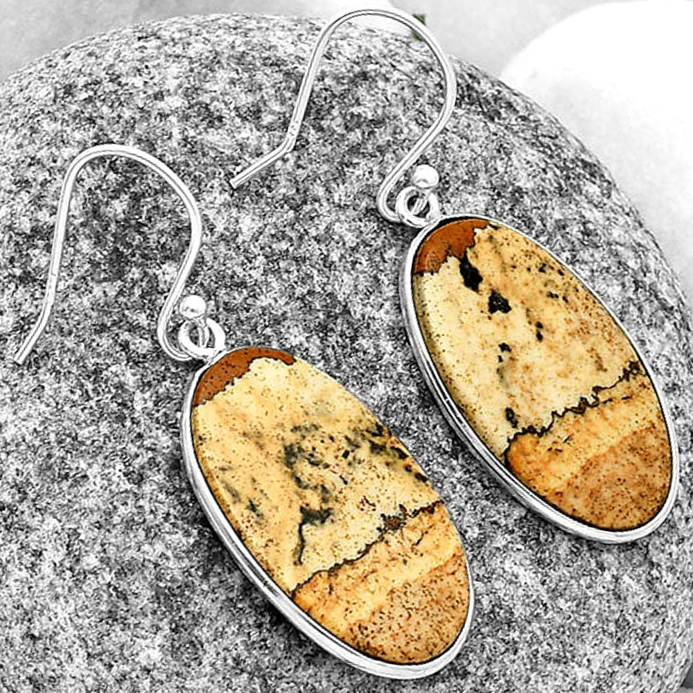 Natural Picture Jasper Earrings E-1001 SDE74835