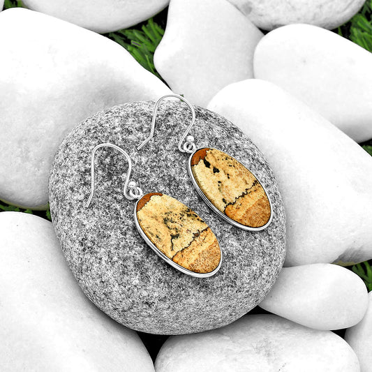 Natural Picture Jasper Earrings E-1001 SDE74835