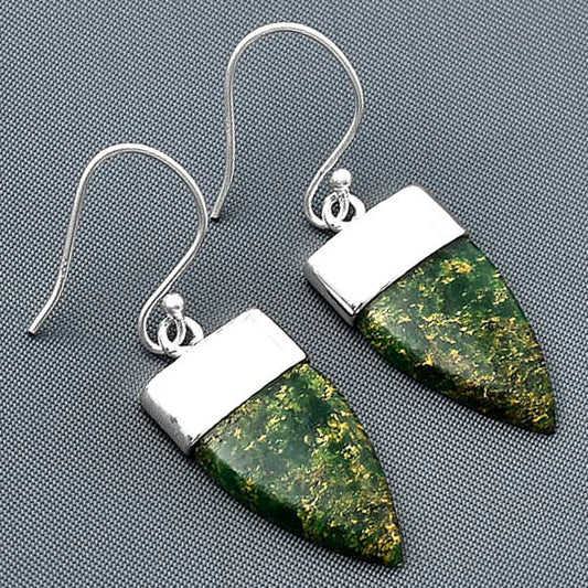 Natural Green Fuchsite Earrings E-1239 SDE75418