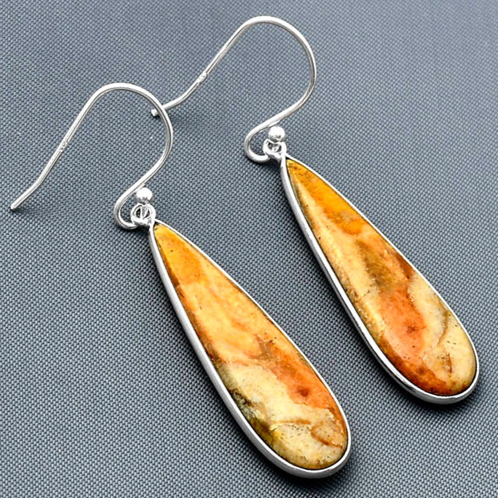 Natural Coral Jasper Earrings E-1001 SDE75449