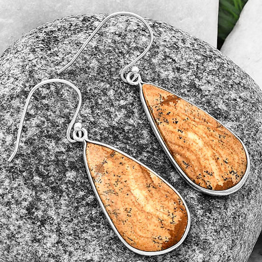 Natural Picture Jasper Earrings E-1001 SDE75832